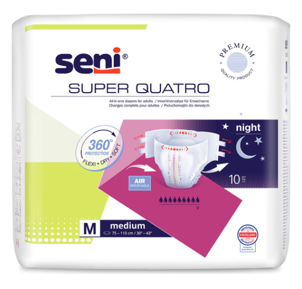 Seni fralda Super Quatro M x10