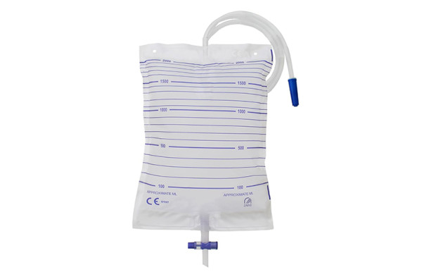 Saco urina 2lt c/conector em T esterilizado