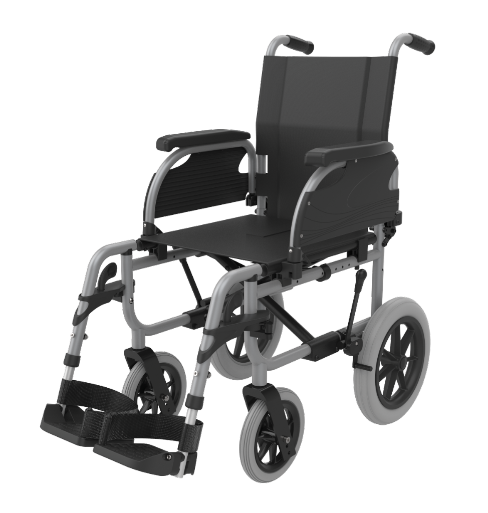 Cadeira de rodas de aço Icon10 (.cinza.) (37.5, SILVER, RODA 12)