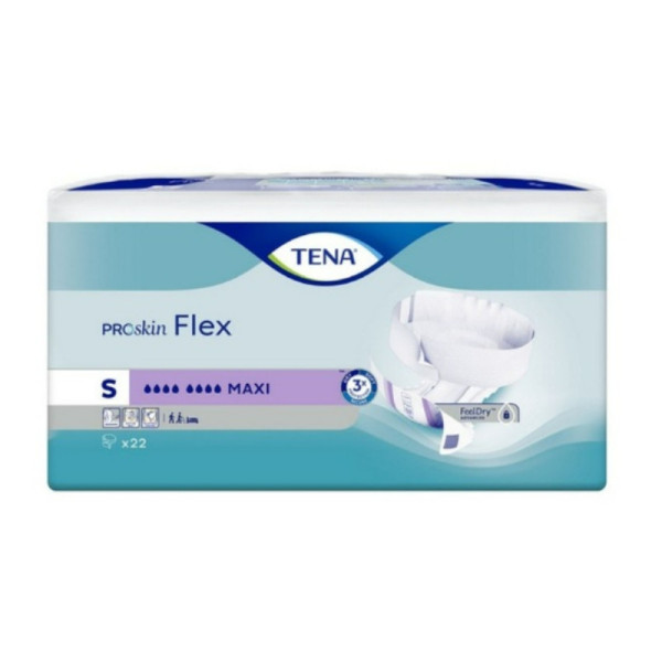 TENA ProSkin Flex MAXI: Fralda c/ cinto (T.S) - 22 uni.