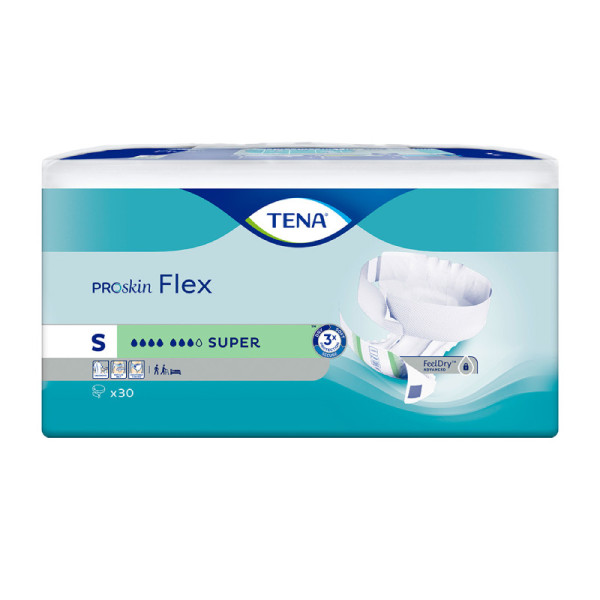 TENA ProSkin Flex SUPER: Fralda c/ cinto (T.S) - 28 uni.