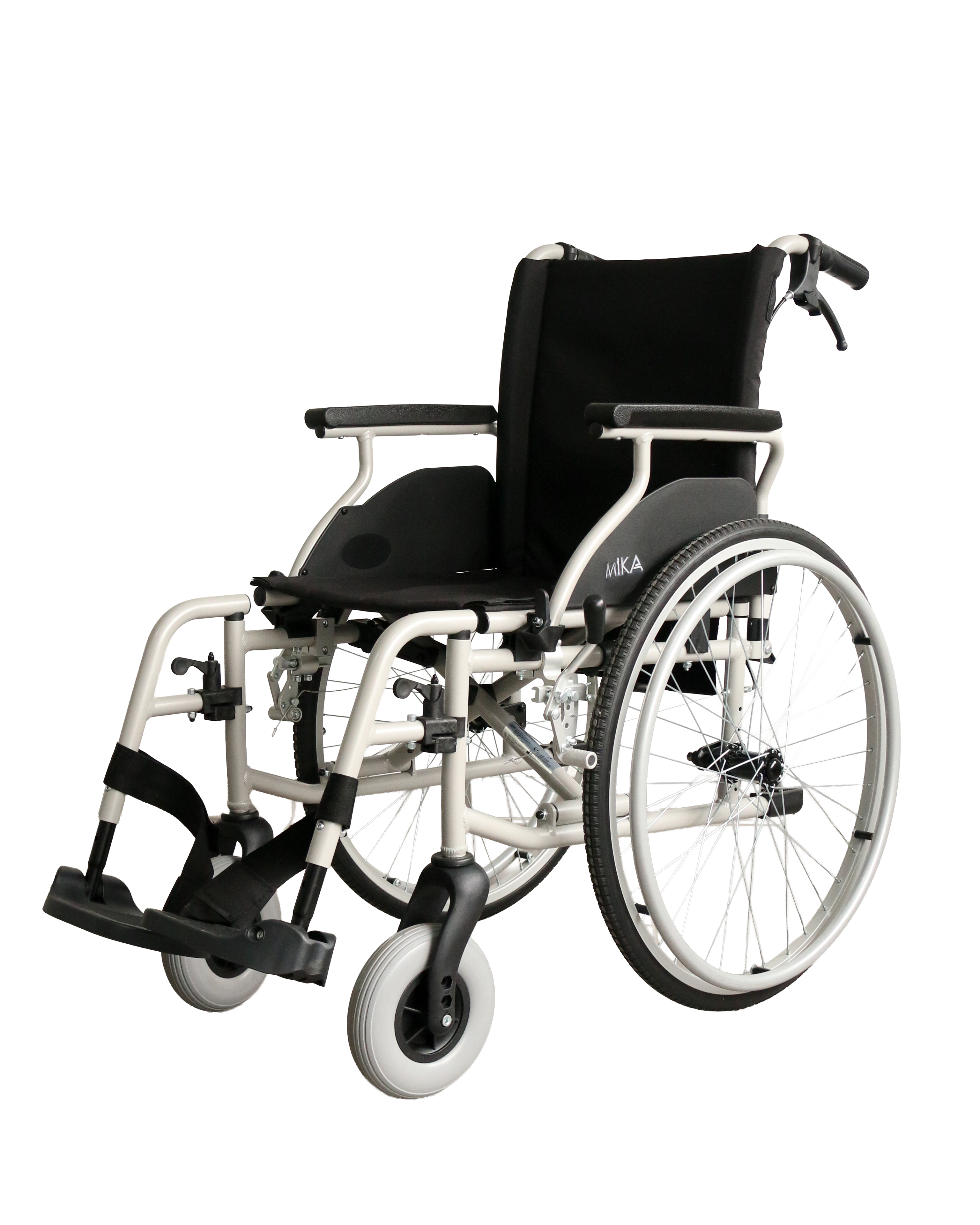 Cadeira de rodas de aluminio com travão de acompanhante MIKA 42cm