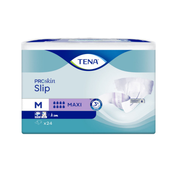 TENA Slip Maxi: Fralda c/ fitas aderentes T.M x24 uni.
