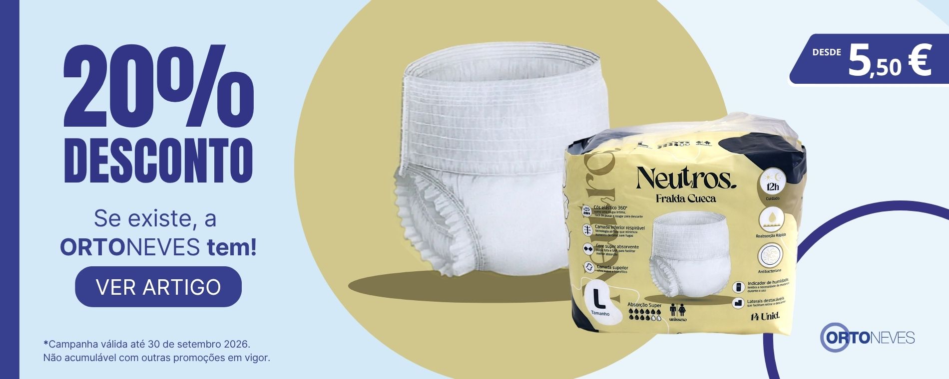 20% Desconto Fralda Cueca Neutros 20% Desconto Fralda Cueca Neutros