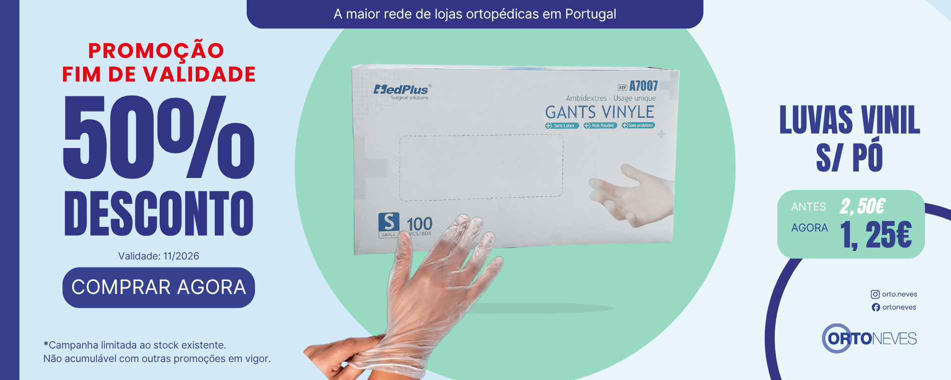 Promoção Luvas Vinil (Final de Validade)