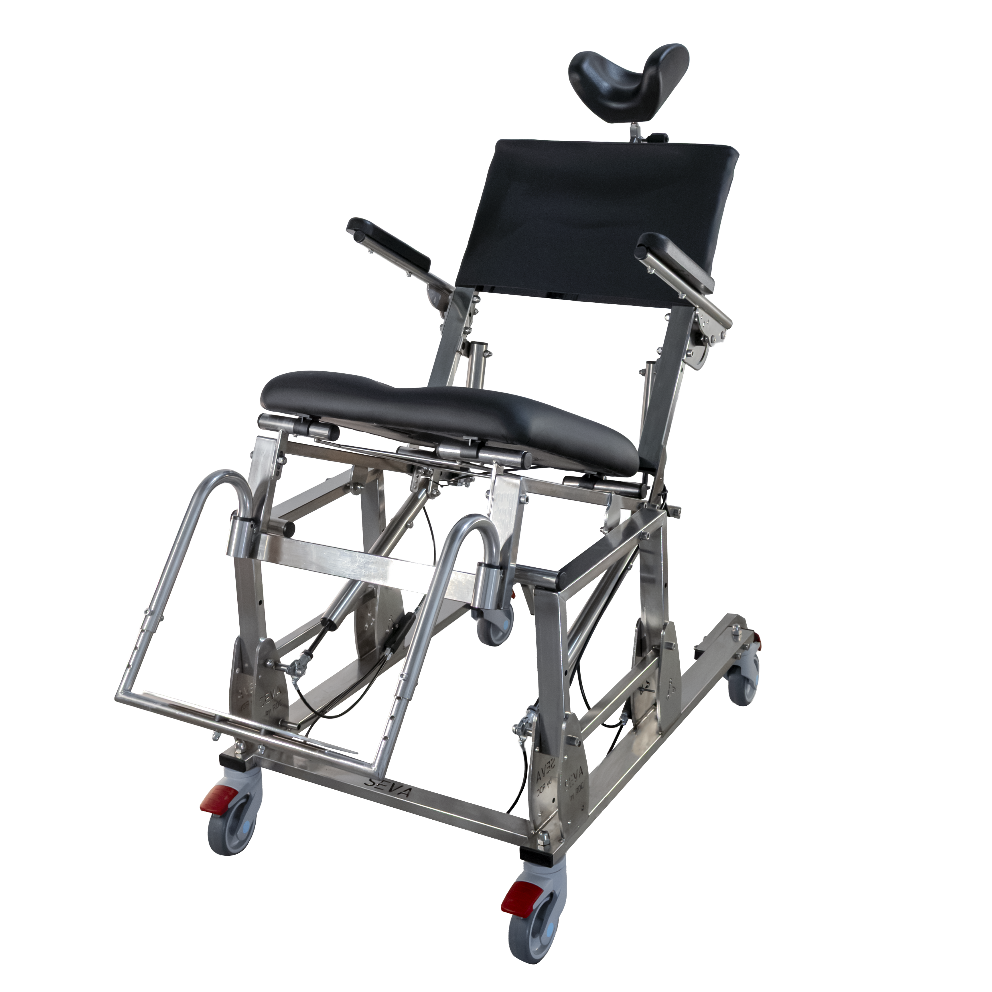 Cadeira de Banho e Sanitária SEVA TILT & RECLINE (100% Aço Inox)