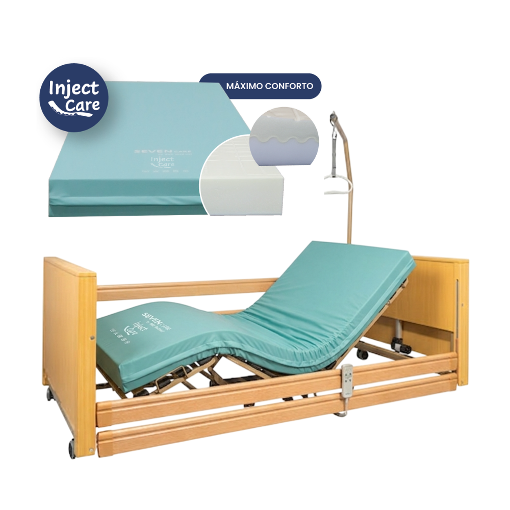 Pack Cama Mobiak Libra Low + Colchão Inject Care