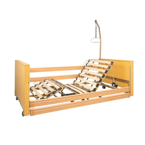 Cama Articulada Elétrica Libra Low Mobiak Libra LOW c/ painéis, grades em madeira e pendural