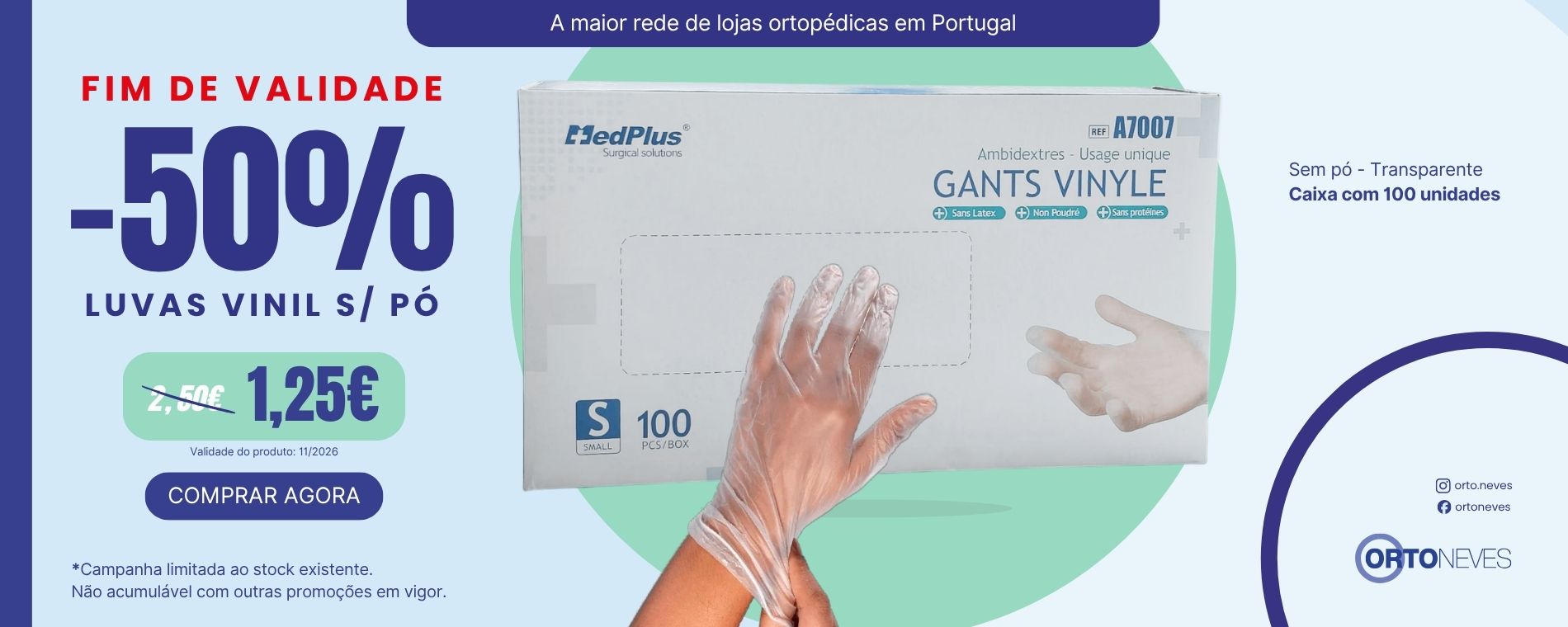 Promoção Luvas Vinil (Final de Validade)