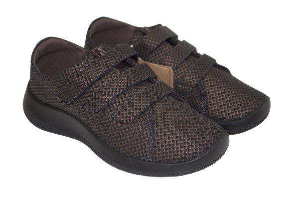 Sapatilha Arcopedico Manyara com 3 Velcros (39, Castanho)