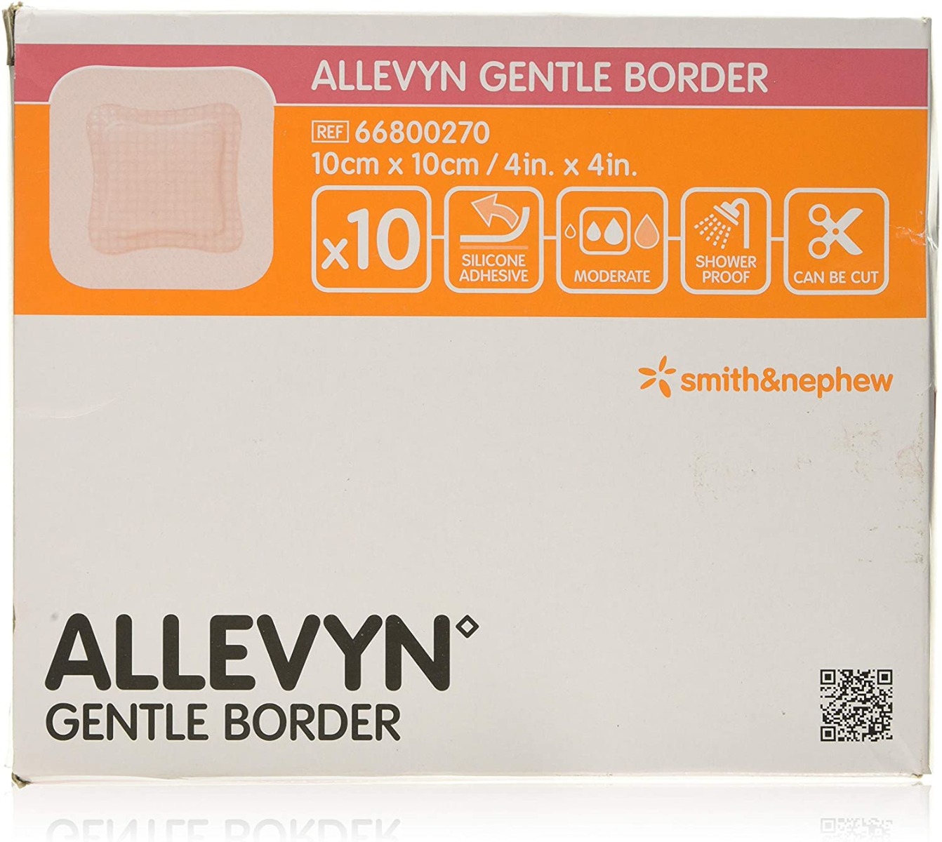 Penso Hidrocelular ALLEVYN Gentle Border Lite com Silicone 10cm x 10cm