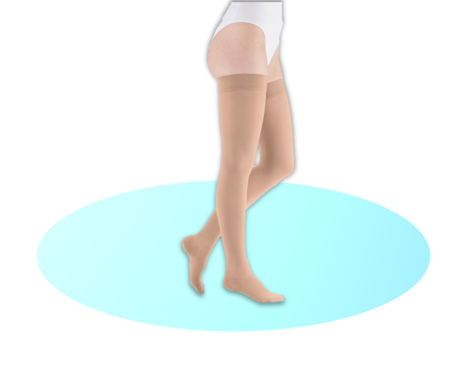 MEia elastica c/banda Fixação ccl2 plus curta (BEGE, II)