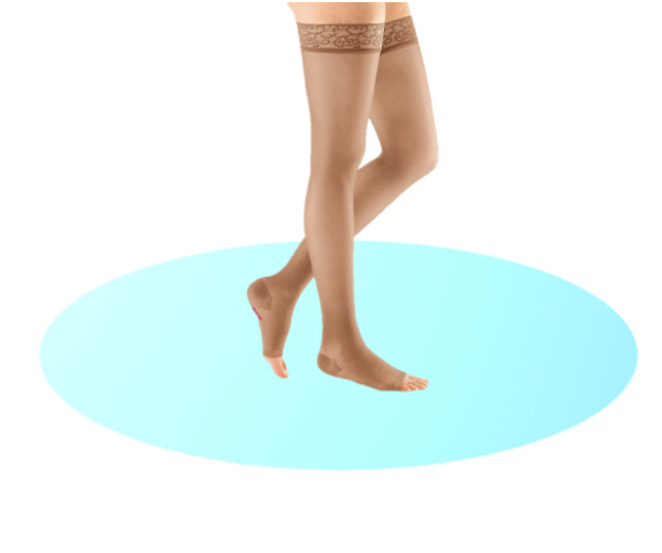 Meia Elastica sheer and soft cl.2 curto (BEGE, VI)