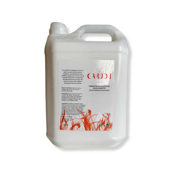 Creme massagem aquecimento 5lt CARUDI