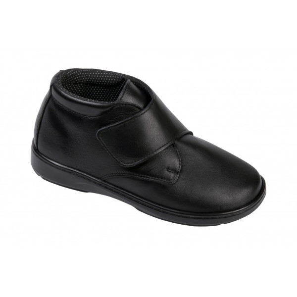 Bota pele/ textil Stretch- salt.baixo (PRETO, 40)