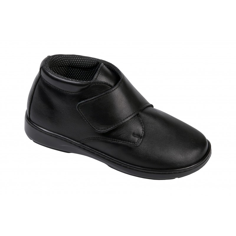 Bota pele/ textil Stretch- salt.baixo (PRETO, 38)