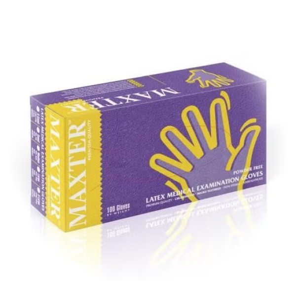 Luvas latex s/pó S x100 Maxter