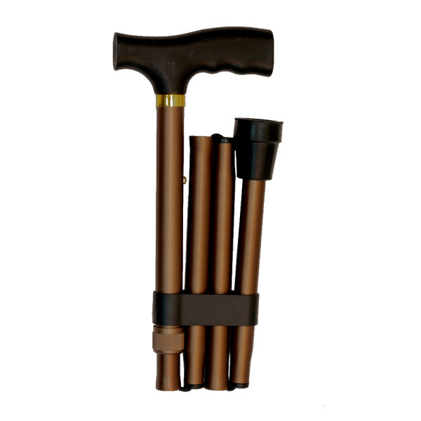 Bengala aluminio dobravel chocolate
