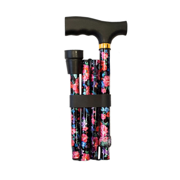 Bengala aluminio estampado flores