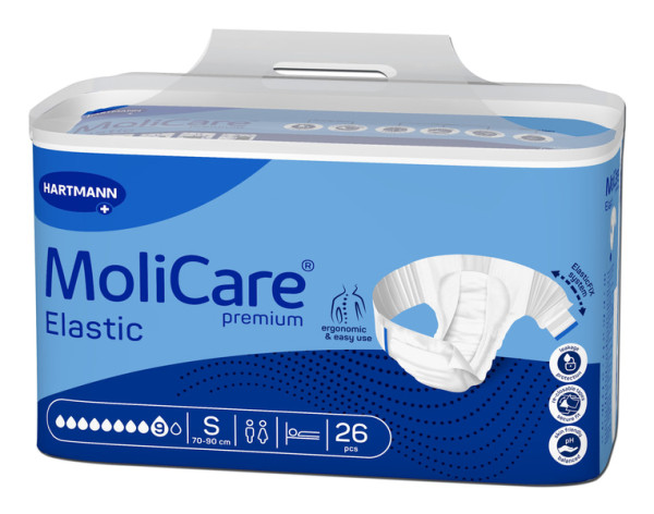 Fralda Premium Elastic 9 gotas T.S x26 uni.