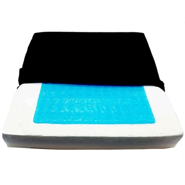 Almofada cad. rodas viscoelastico c/gel 43x43x7cm