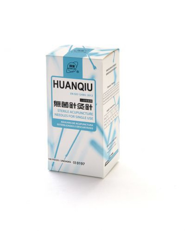Agulha acupuntura aço inox c/guia 0.25x40mm cx100