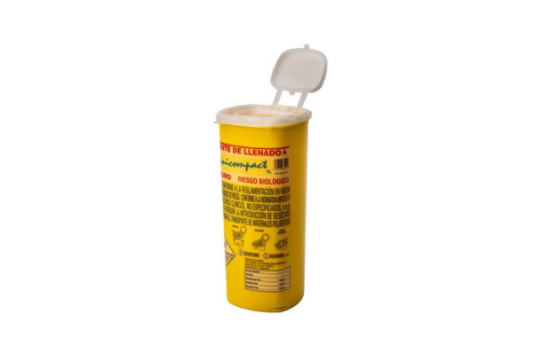 Contentor p/agulhas 1lt (Tampa vermelha)