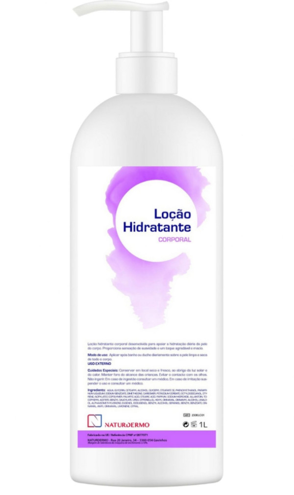 Creme hidratante corporal 1lt - NATURDERMO CREME 1LT
