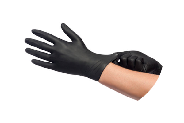 Luvas nitrilo preto M x100 ALBA