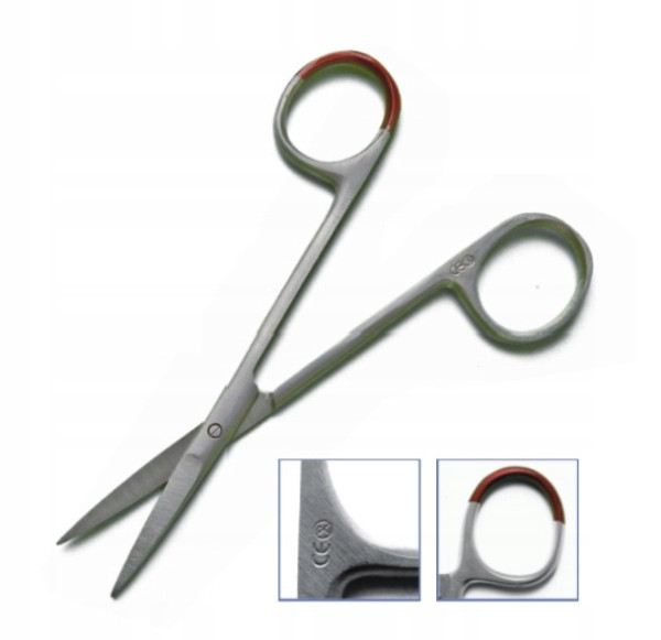Set 472 tesoura iris afiada 11cm estéril u.único