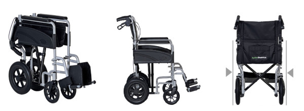 Cadeira rodas transito liga leve PL80